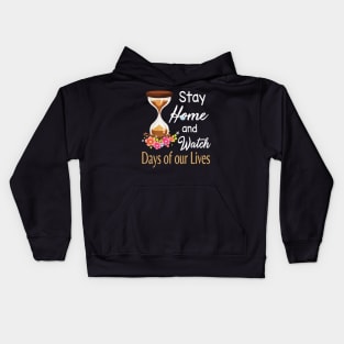 Hourglass Flowers Face Mask Stay Home And Watch Days Of Our Lives Fighting Coronavirus 2020 Kids Hoodie